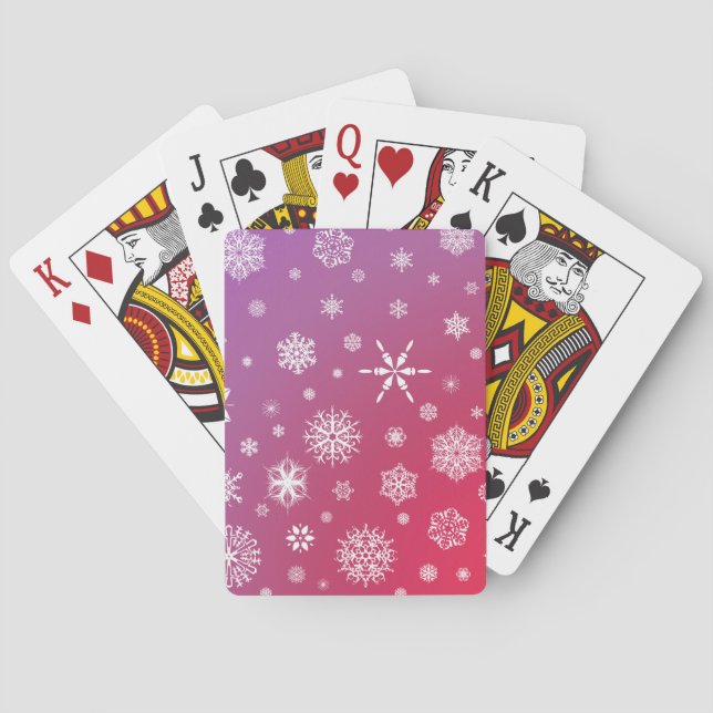 Fallande snö casinokort (Baksidan)