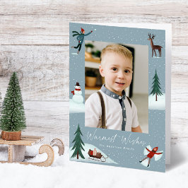 Fallande Snö Whimsique 2 Photo Helgkort