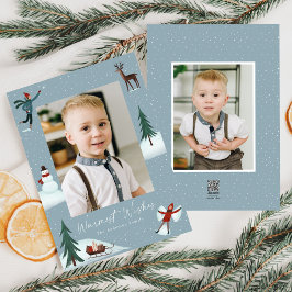 Fallande Snö Whimsique 2 Photo Julkort