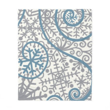 Fallande Snöflingor Snöstorm Fleece Blanket
