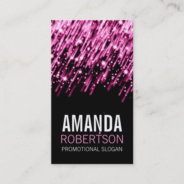 Fallande stjärnor för enkla yrkesmässiga rosor visitkort (Framsida)