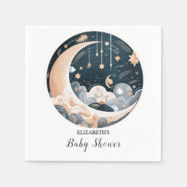 Fallande stjärnor Nebula Stars Baby Shower Pappersservett