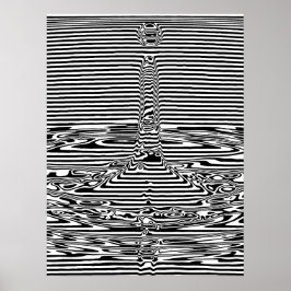 Fallande vattendroppar i Ocean OP Art Poster