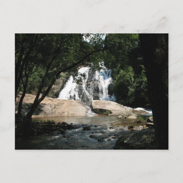 Fällande vattenfall i södra Afrikan Vykort (Framsida)