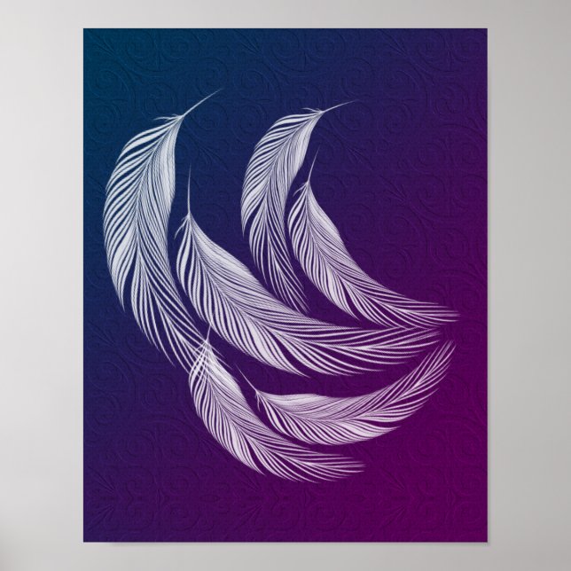 Fallande vita fjädrar poster (Framsidan)