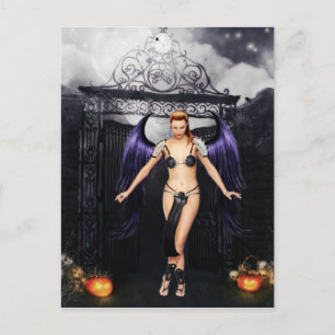 Fallängel Halloween Vykort