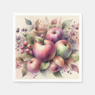 Falläpplen i pastellfärgning av färg pappersservett