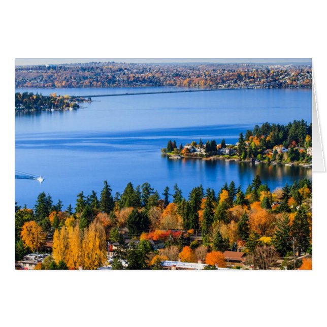 Fallare färg vid Bellevue Hälsningskort (Framsidan Horizontal)