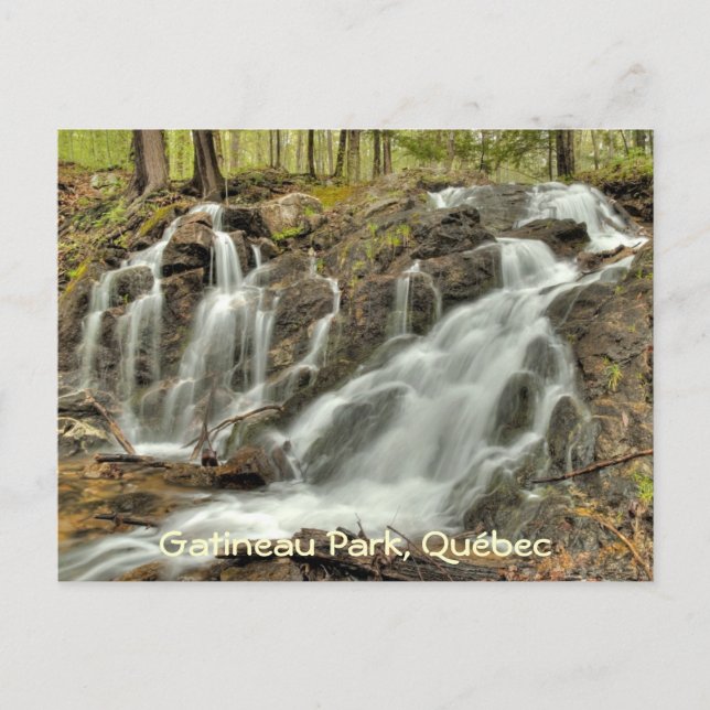 Fallarna i Mackenzie Kung Gods, Gatineau Park. Vykort (Framsida)