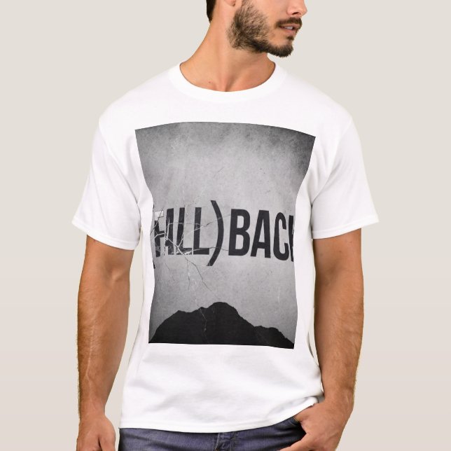 Fallback Typography Grunge | Mörk Estetik Berg T Shirt (Framsida)