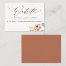 Fallblommor, Bröllop-webbplatskort