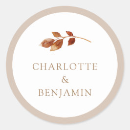 Fallbröllop Runt Klistermärke