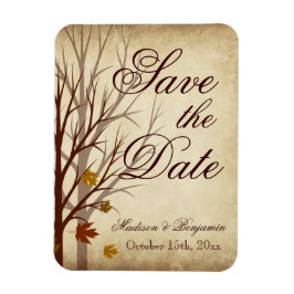 Fallbröllop spara datumet för flexibelt magnet