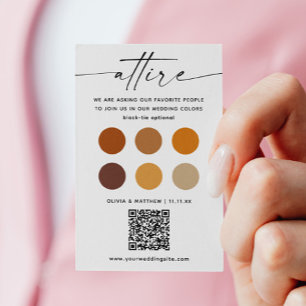 Fallbröllopskod + QR-kod   Autumn Attire Tilläggskort
