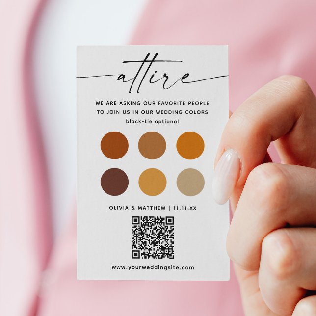 Fallbröllopskod + QR-kod | Autumn Attire Tilläggskort (Skapare uppladdad)