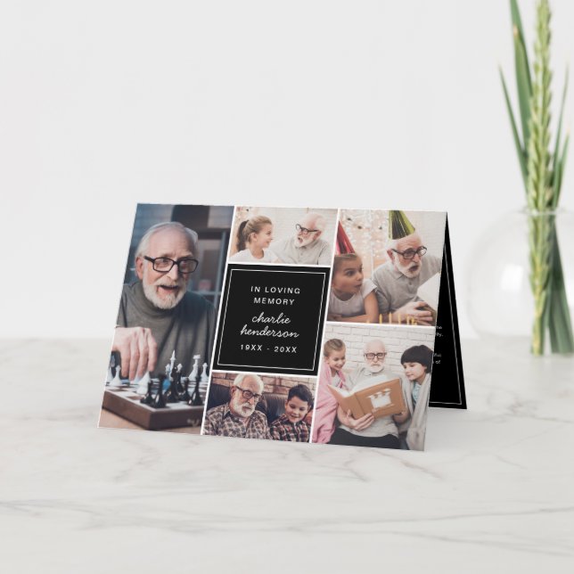 Fälld 5-foto i Loving Memory Funeral/Memorial Program (Framsida)