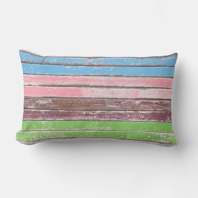Fälld färg på trä lumbarkudde (Framsida)