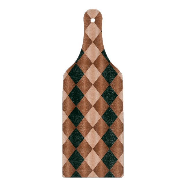 Fälld Harlequin,Brun-Black-CUTTING BOARD-PADDLE (Framsidan)