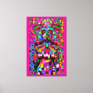 Fälld i en teleportal Glitch - Ken Gage Art Canvastryck
