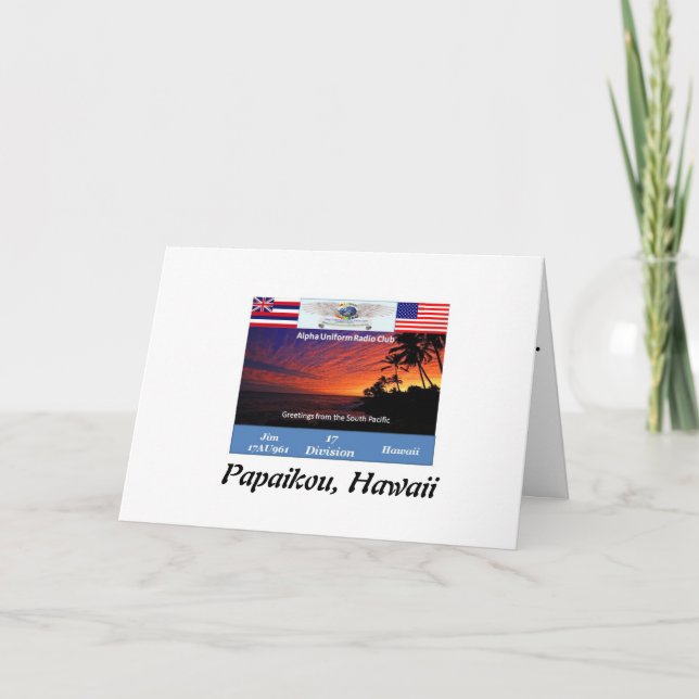 Fälld qsl 961 tack kort (Framsida)