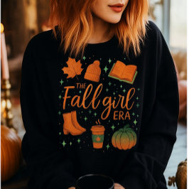 fälld tjej era sweatshirt, Höst tjej skjorta prese T Shirt