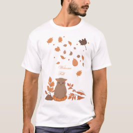 Falldesign med katt t shirt