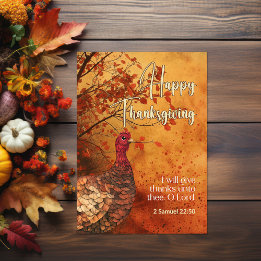 Falldroppar Turkiet 2 Samuelcitat Happy thanksgivi Kort