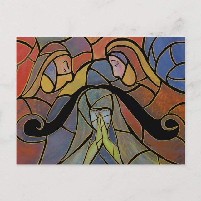 Fallen Abstrakt Art-vykort Vykort (Framsida)