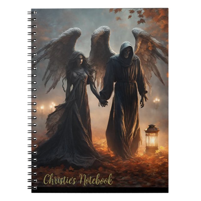 Fallen Angel Couple Anteckningsbok (Framsidan)