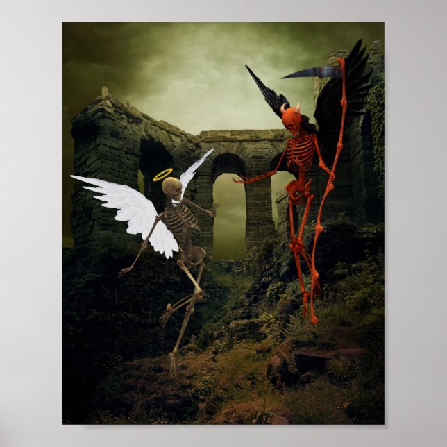 Fallen Ängel Demon Djävul Poster (Framsidan)