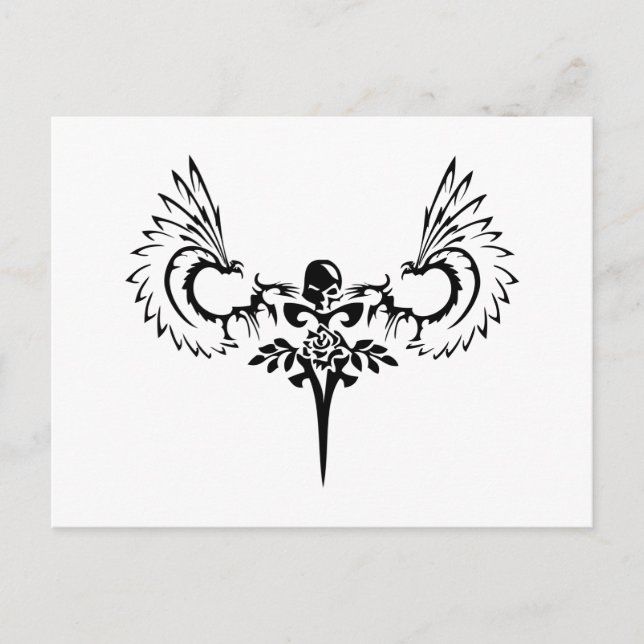 Fallen ANgel Design Studio-Logotyp Vykort (Framsida)
