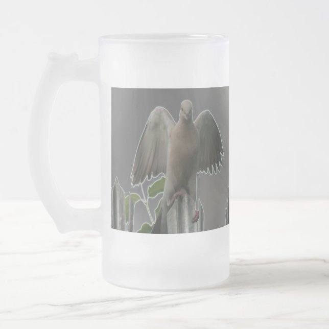 Fallen Angel Dove Frosted Glass Mugg (Vänster)