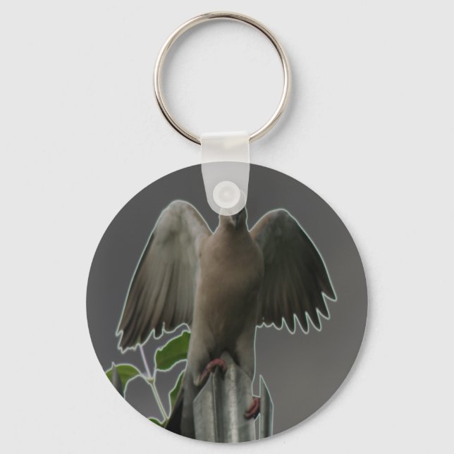 Fallen Angel Dove Keychain Nyckelring (Framsida)