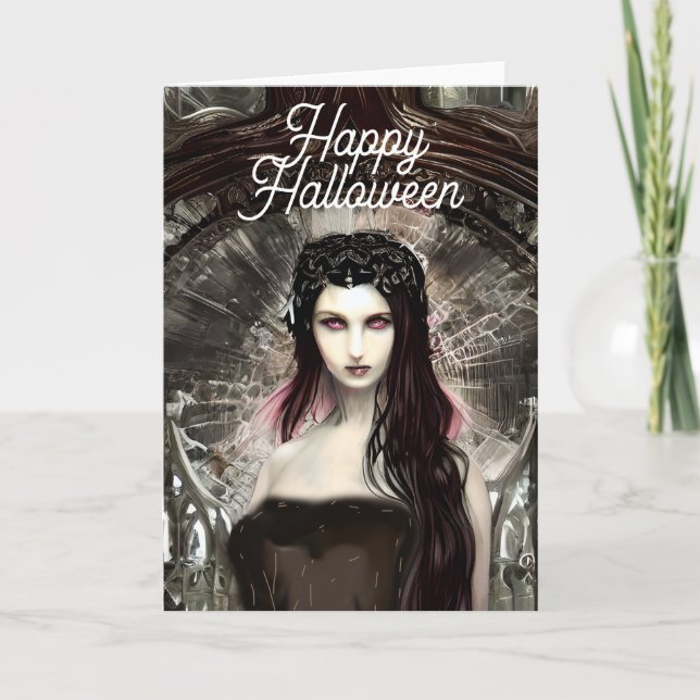 Fallen Angel | Mörk Konst Halloween Kort (Framsida)