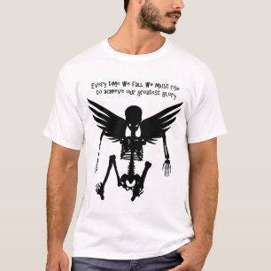 Fallen Angel Skeleton silhouette citerar Wisdom Ar T Shirt