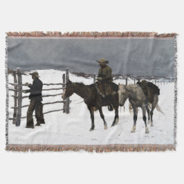 Fallen av Cowboy Frederic Remington 1895 Filt