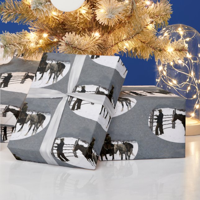 Fallen av Cowboyen 1895 Frederic Remington Presentpapper (Helgdagar)