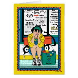 Fallen av kortet Wagon_B_Greeting Card Hälsningskort