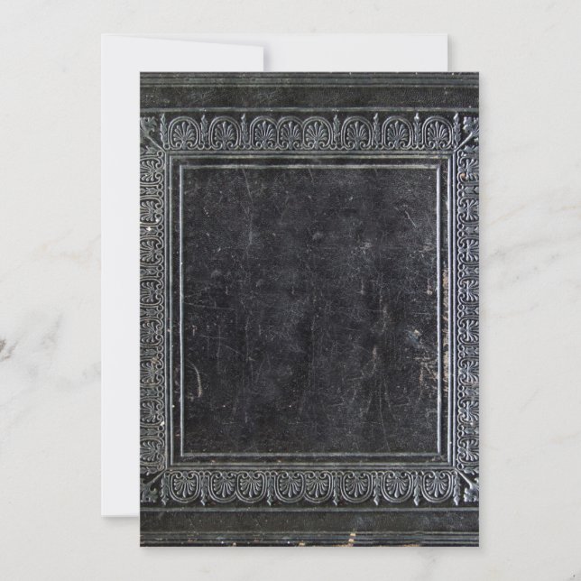 Fallen Black Antik Bok Inbjudningar (Framsida)