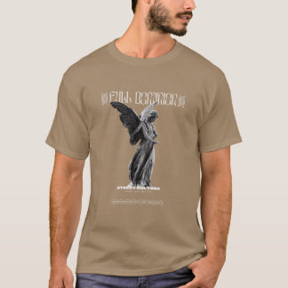 Fallen Dominion gotisk änglastaty Dark Luxe T Shirt