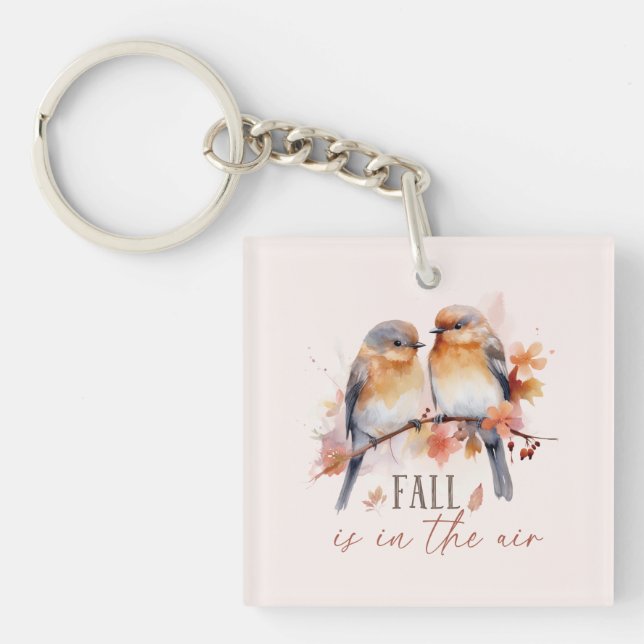 Fallen finns i Luft - Cute Birds & Höst löv (Framsidan)