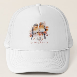 Fallen finns i Luft - Cute Birds & Höst löv Keps