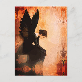 Fallen Grace – Melankolisk Änglarereflektion Vykort