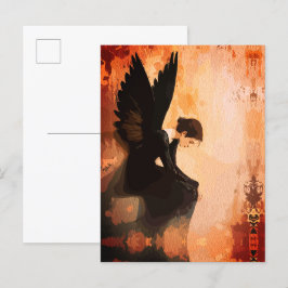 Fallen Grace – Melankolisk Änglarereflektion Vykort