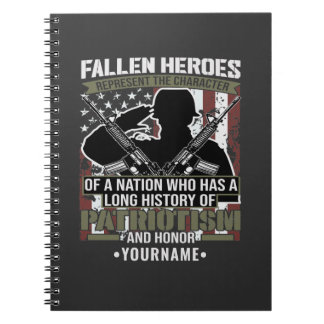Fallen Heroes representerar nationens karaktär Anteckningsbok