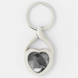 Fallen hittade en ludd twisted heart silverfärgad nyckelring