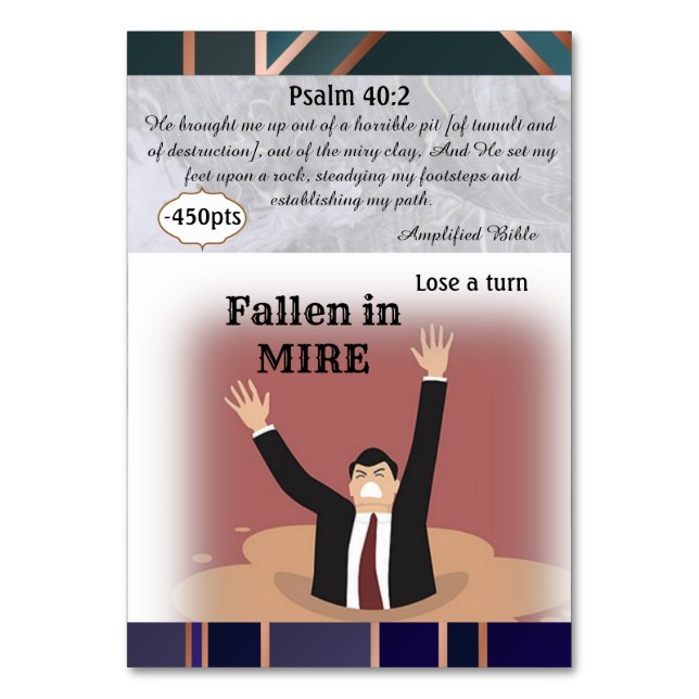 Fallen i mindre spelkort bordsnummer (Baksidan)