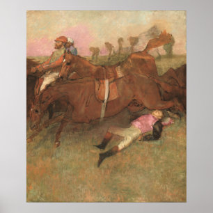 Fallen Jockey - Edgar Degas Fine Art Poster