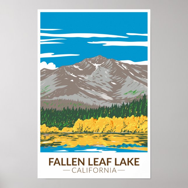 Fallen Leaf Lake California Vintage  Poster (Framsidan)