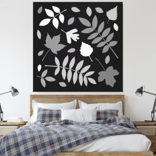 Fallen Löv Design Grays White Black Canvastryck